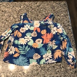 Off the shoulder flower top